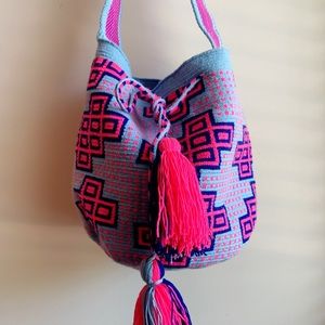 Boho chic crossbody bag Wayuu Mochila
